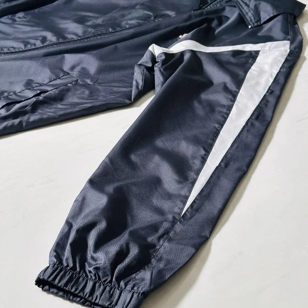 Sports Illustrated Windbreaker Jacket Men's XL Black Charcoal White Lightweight